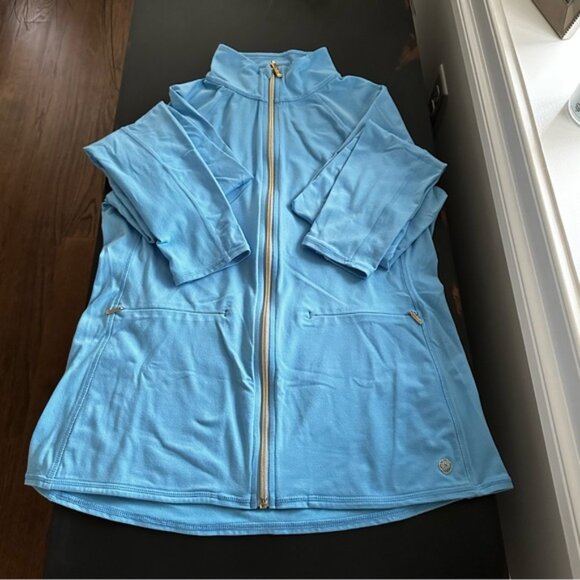 Lily Pulitzer luxletic zip up ~ light blue, size L. - Picture 6 of 6